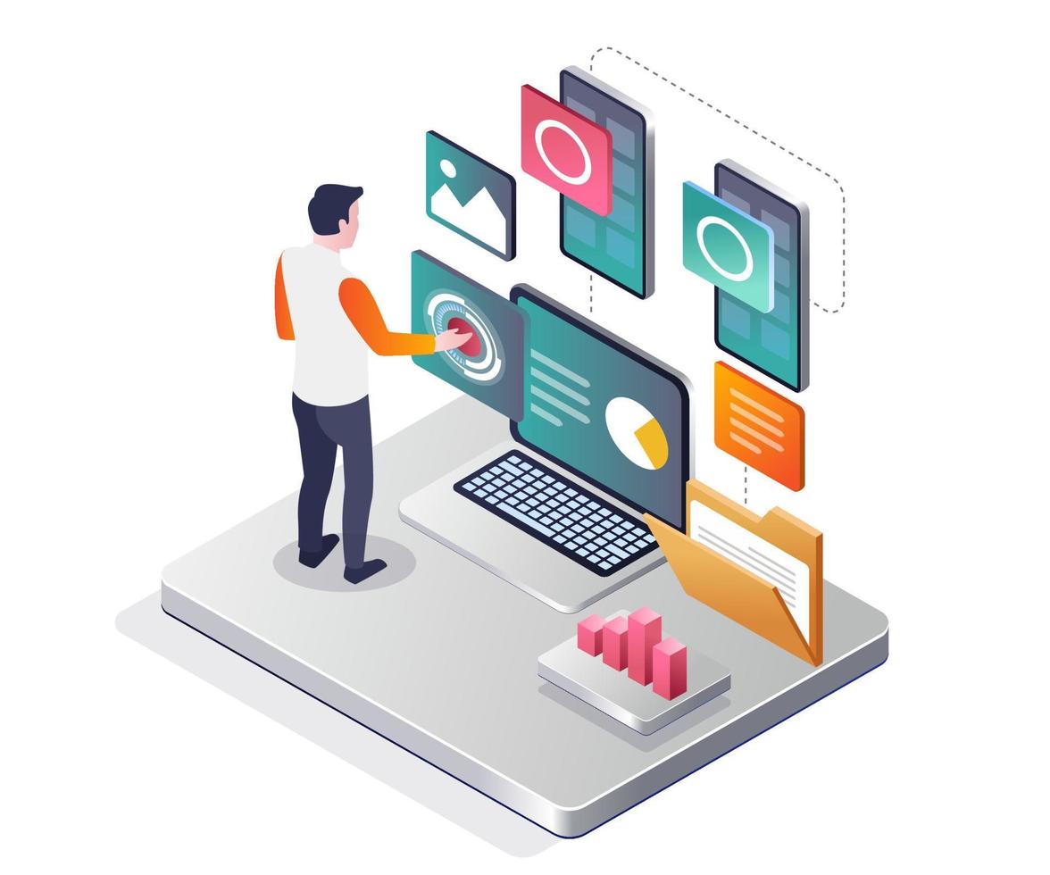 testing-the-smartphone-application-and-developing-it-free-vector